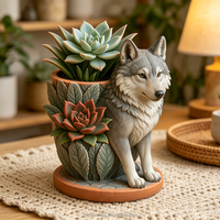 Nouvelles idées : moules en silicone en forme d'animaux pour la fabrication de porte-bougies en ciment, de coupelles en plâtre, de coupelles de rangement en résine, et de décorations pour pots de fleurs.
