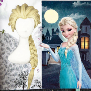 <span class=keywords><strong>Perruque</strong></span> synthétique droite de cosplay <span class=keywords><strong>Elsa</strong></span> La <span class=keywords><strong>Reine</strong></span> <span class=keywords><strong>des</strong></span> <span class=keywords><strong>Neiges</strong></span> de haute qualité, longueur moyenne 50 cm, couleur beige, densité 100 %, pour fête d'Halloween et anime - Product Image 3