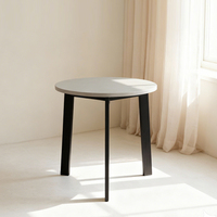 Table d'appoint ronde en acier sur mesure, mobilier moderne de haute qualité pour salon