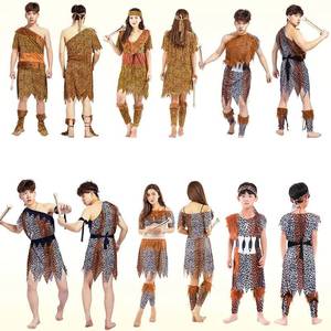 ชุดคอสเพลย์ลายเสือดาวสไตล์แอฟริกันอินเดียสำหรับครอบครัว MS New Arrivals ชุดฮาโลวีนตลกๆ สำหรับพ่อแม่ลูก - Product Image 1