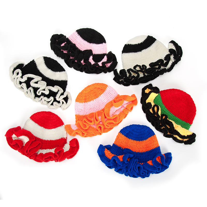 Madeshine New Floppy Handmade Crochet Knitted Ruffled Brim  display picture 1