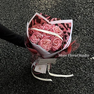 ศิลปะกระดาษห่อพิมพ์ลายม้าม้าสองด้านสำหรับเก็บช่อดอกไม้วัสดุร้านดอกไม้ - Product Image 5