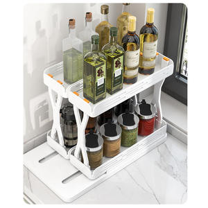 Estante Organizador de Doble Capa para Cocina y Hogar, Estante Extraíble de Plástico para Especias - Product Image 4