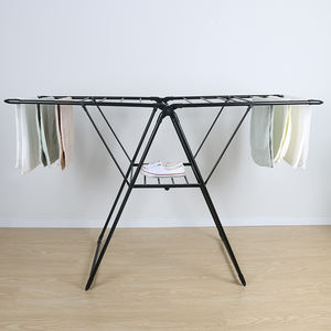 Séchoir à <span class=keywords><strong>linge</strong></span> pliable à 2 niveaux en métal, robuste, avec support en forme <span class=keywords><strong>d</strong></span>'ailes de papillon, séchoir à <span class=keywords><strong>linge</strong></span> pliable - Product Image 5