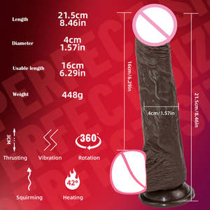 シリコン製ペニス型女性用玩具 女性用マスターベーター 大人のおもちゃ 伸縮性のある加熱機能付きGスポットバイブレーター 女性用セックストイボックス - Product Image 4