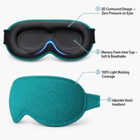 Masque de sommeil 3D personnalisé avec logo, bloquant la lumière à 100 %, pour dormir sur le côté