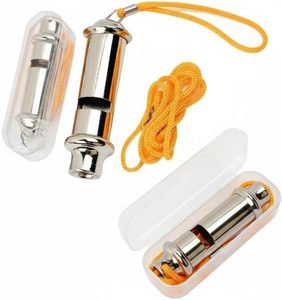 Sifflet d'entraînement pour animaux de compagnie en acier inoxydable, haute fréquence, sans noyau, son bicolore, super puissant - Product Image 1