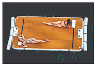 Plateforme flottante gonflable de qualité commerciale en PVC de 0,9 mm d'épaisseur, 3 m, pour bain de soleil, île flottante