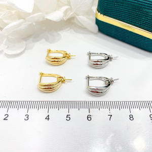 Support d'oreille vide en argent S925 pour perles DIY, version légère et tendance, pour perles de 9-12 mm, référence 21901 - Product Image 3