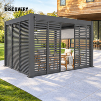 Pergola moderne en aluminium thermolaqué sur mesure, écologique, pour jardin, patio, restaurant et hôtel