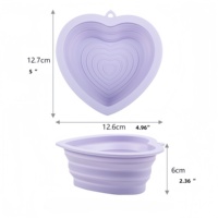 Produits pour chiens entièrement personnalisés, bol pliable pour animaux de compagnie en forme de cœur, durable, en silicone de qualité alimentaire, bol d'eau pliable pour chien