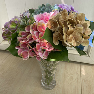 Artificial Hydrangea <b>Flower</b> Arrangement 3D Small Size Waterproof Home Decor Wedding Decoration - Product Image 1