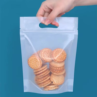 Sachet Doypack refermable transparent en Mylar avec fermeture éclair, pochette plastique transparente pour l'emballage de fruits secs, noix, aliments et épices