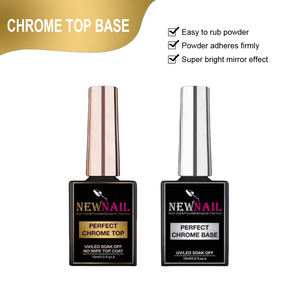 Nail Art Gel de base chromé brillant clair <span class=keywords><strong>miroir</strong></span> métallique <span class=keywords><strong>effet</strong></span> ongles sans essuyage Gel de finition <span class=keywords><strong>pour</strong></span> frotter la <span class=keywords><strong>poudre</strong></span> de chrome - Product Image 2