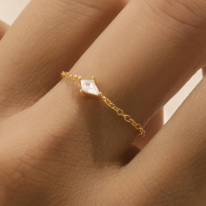 แหวนปรับขนาดได้ MINI RING KITE ZIRCON ทอง 18K เงิน 925 แฟชั่น แหวนขายดี - Product Image 5