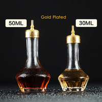Bouteille à liqueur biseautée 50 ml, mini bouteille amère, verseur à liqueur en verre, outil de bar, décanteur de barman, accessoires de bar à cocktails