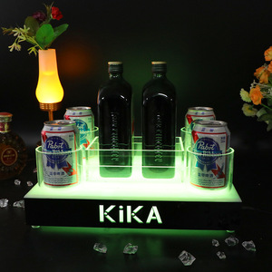 Wan Zhan Acrylic LED Liquor <b>Display</b> <b>Rack</b> With Illuminated Base For Bar Pub KTV Modern Drink Holder - Product Image 4