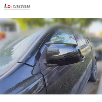 Coque de rétroviseur en fibre de carbone pour Mitsubishi Lancer EX 2009-2016, modifiée avec un boîtier de rétroviseur en forme de corne