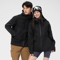 Veste de pluie unisexe à capuche personnalisée, respirante, à coque rigide, 2 couches, coutures entièrement thermosoudées, pour la randonnée, le trekking, le camping, les voyages, orange