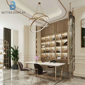 <span class=keywords><strong>Prix</strong></span> de gros, design moderne personnalisé pour salon de coiffure, ensemble de mobilier de salon de coiffure avec miroir carré de luxe - Product Image 1