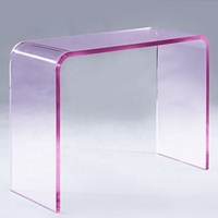 Meubles de salon modernes 2021, table basse extensible en acrylique arc-en-ciel irisé, mobilier d'intérieur