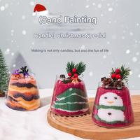 Kit de Velas Aromáticas de Arena Personalizadas con Vaso de Vidrio, Regalo Navideño, de Halloween, con Etiqueta Privada, Aromas Mixtos