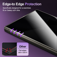 Protection d'écran en verre trempé 2.5D 9H pour Samsung S21 S22 S23 Ultra, ultra fin 0.18mm, couverture intégrale, verre mobile de confidentialité