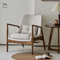 Fauteuil classique en gros pour salon, avec pieds en bois massif, idéal pour la maison et le bureau