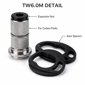 TW6.0M FENGCHI Forcella Anteriore per Bicicletta da Strada con Cuscinetti Regolabili in Lega di Alluminio, Conica 42-52MM, Rivestimento a Polvere - Product Image 3