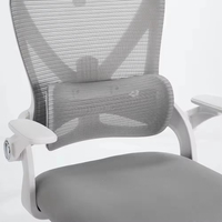 Nouvelle chaise de bureau ergonomique pivotante en maille gris clair avec accoudoirs pour le bureau à domicile et la salle de réunion