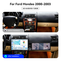 ZWNAV Écran 13,1''+12,3'' pour Ford Mondeo 2000-2003 Android 15 Carplay Autoradio DSP GPS Multimédia Stéréo 4G WiFi OEM