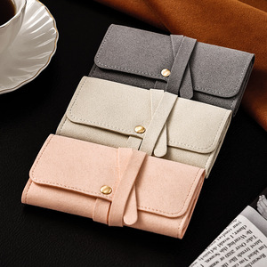 Manufacturer Customizable logo Multi-function Portable Travel <b>Jewelry</b> <b>Storage</b> Microfiber Bag for Earrings Rings Necklaces - Product Image 5