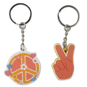 Wholesale 2D/3D Key Chains Custom Shape PVC Rubber Keychains Bohemia Keyring Fast Shipping Silicone Key Chains