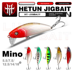 HETUNC ccrazy Pull di seconda generazione No Run Mino lento che affonda il pesce esca con coda rossa per la pesca su strada Ya e sul lago - Product Image 2