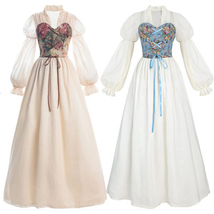 Abito Medievale da <span class=keywords><strong>Donna</strong></span>, <span class=keywords><strong>Costume</strong></span> Vittoriano da Pirata, Fata, <span class=keywords><strong>Strega</strong></span> per <span class=keywords><strong>Halloween</strong></span> - Product Image 1