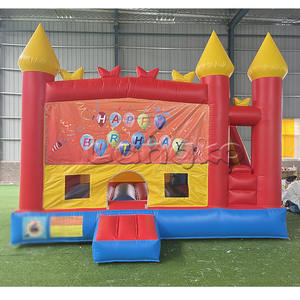 Castillo hinchable de PVC 4x5, Castillo de salto en línea, casa de rebote inflable, tobogán combinado - Product Image 1