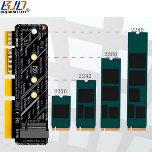 Carte adaptateur convertisseur PCI-E 5.0 4X vers M.2 NGFF M-Key pour SSD <span class=keywords><strong>NVMe</strong></span> <span class=keywords><strong>M2</strong></span> 2230 2242 2260 2280, compatible serveur 1U - Vente en gros usine - Product Image 4
