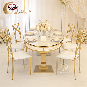 Mesas Ovaladas de Acero Inoxidable para Eventos y Bodas, Alquiler de Muebles para Eventos en Interiores - Product Image 5