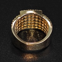 Bague pour homme en or 10K avec diamant de laboratoire 3,25 carats, sertie de pierres carrées, trapézoïdales et baguette, style Iced Out, large bande, bijoux fins Hip Hop pour homme
