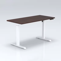 Bureau assis-debout électrique réglable en hauteur, poste de travail PC moderne en métal avec surface extensible