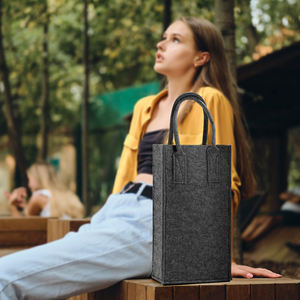 Sacs fourre-tout en feutre PET traditionnels réutilisables avec logo personnalisé, grande capacité, sacs de shopping écologiques pour activités promotionnelles - Product Image 1