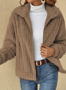 <span class=keywords><strong>Cardigan</strong></span> in pelliccia da donna <span class=keywords><strong>con</strong></span> collo corto giacca Casual calda e comoda - Product Image 4