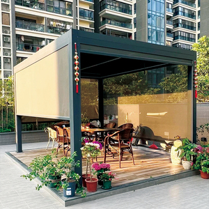 Abri <span class=keywords><strong>de</strong></span> voiture en aluminium, pergola à toit à lames, imperméable, pare-soleil, gazebo extérieur, abri pour véhicule <span class=keywords><strong>de</strong></span> jardin - Product Image 5