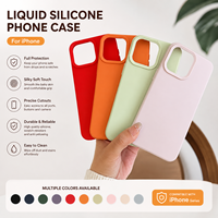 Coque de téléphone en silicone liquide TOPIN SRP-E016, toucher doux, antichoc pour iPhone, plusieurs couleurs, personnalisable, épaisseur 23,8 mm