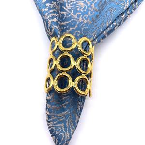 YAMAI Anneaux de serviette de table de mariage de luxe en fer, strass modernes, durables, écologiques, en stock, modèle rond de 5 cm C29 - Product Image 1