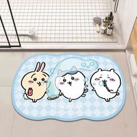 Jiikawa-Tapis de salle de bain en peluche antidérapant à séchage rapide, résistant à la saleté, pour la décoration intérieure