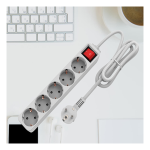 Europe GS CE RoHS Certificate 5 Ways Outlets Power Strip Socket Surge Protector Socket Extension Power <b>Cords</b> Sockets and Switch - Product Image 3