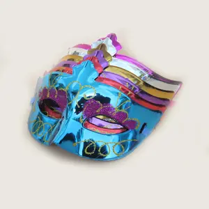 Maschera in maschera da donna placcatura Fancy Dress maschere veneziane da uomo multicolori maschera mezza faccia in plastica