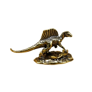 Ornamento in Ottone <span class=keywords><strong>Antico</strong></span> a Forma di Spinosauro - Elegante Artigianato Vintage per Regali Personalizzati - Product Image 5