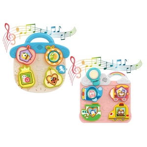 Bébé Montessori correspondant occupé conseil jouet drôle trafic fruits forme cognition blocs correspondant plateau <span class=keywords><strong>de</strong></span> <span class=keywords><strong>jeu</strong></span> avec lumière et <span class=keywords><strong>musique</strong></span> - Product Image 1